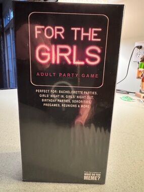 For The Girls Adult Party Game - Black with Pink Accents